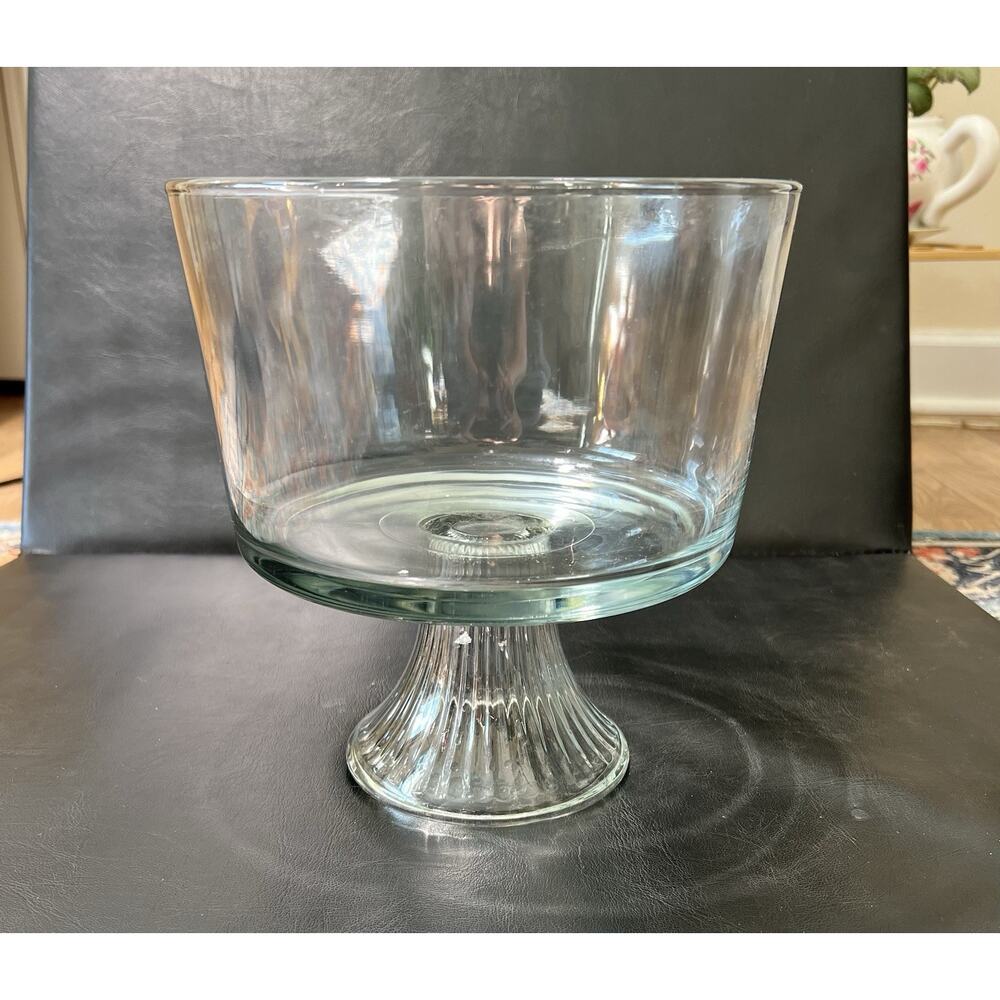 9"x 8" Anchor Hocking Monaco Footed Trifle Bowl Excellent Condition!
